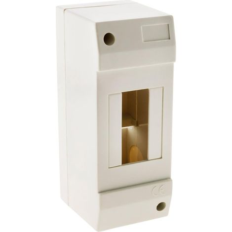 Zenitech – Coffret électrique nu 2 modules à équiper – Compatible norme NF C 15-100 – Livré avec rail métal et bornier de terre (1/6)