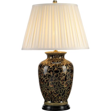 Elstead Morris - 1 leichte große Tischlampe schwarz, gold, E27 (1/3)
