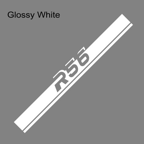(Pour R60 - Blanc brillant) Bandes décoratives autocollantes pour capot de voiture, compatibles avec les accessoires de garniture de capot moteur Mini Cooper (1/5)