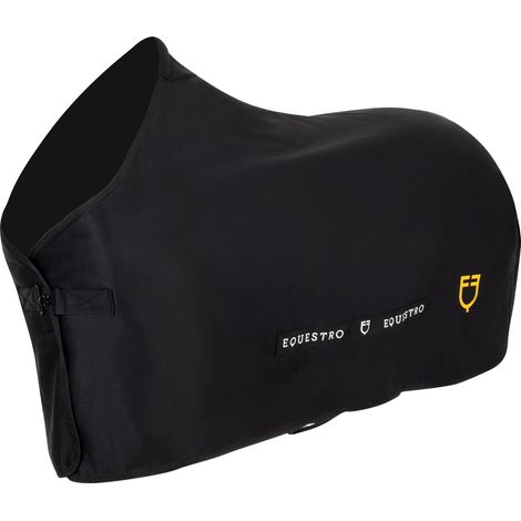 Coperta polycotton da box ideata proteggere il cavallo dai primi freddi: 165 cm, Nero