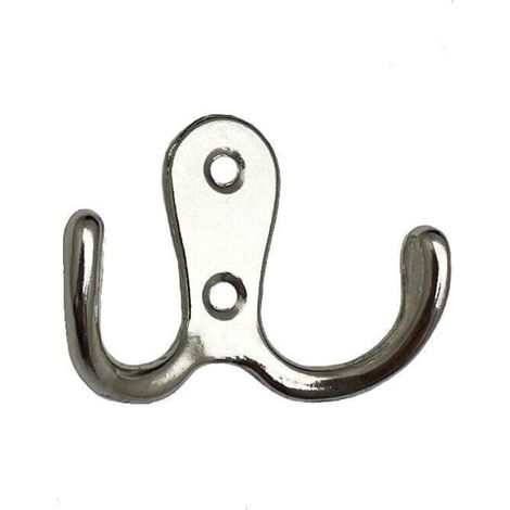 (Argent) Lot de 6 patères rétro, patères rétro, patères murales rétro, crochets de porte en métal pour salle de bain, cuisine, chambre à coucher, entrée