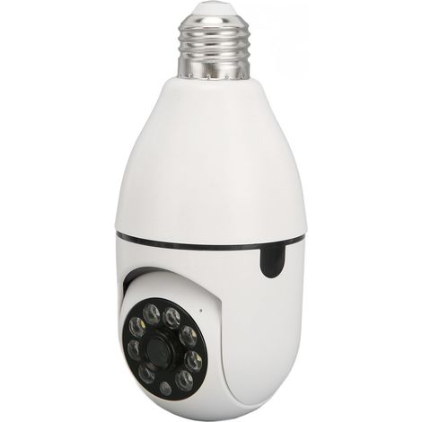 Caméra de sécurité ampoule 1080p sans fil panoramique à 360 degrés avec vision nocturne intelligente HD pour la maison (1/4)