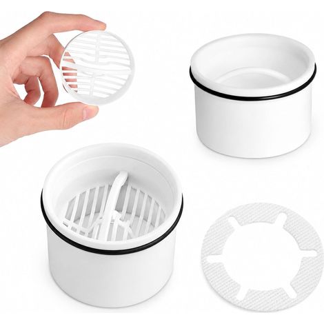 2 Pièces Filtre à Cheveux, 70mm pour Douche, Kit Attrape Cheveux pour Bonde de Douche, Écroulement Standard 6960 6961 6962 6963, Piège à Cheveux pour Évier, Accessoire Douche Anti-Cheveux (1/5)