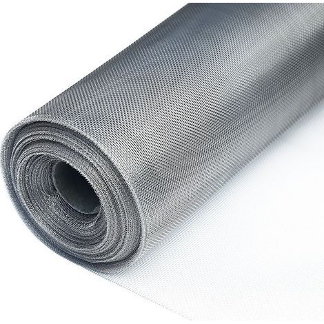 Rouleau Toile Moustiquaire, Moustiquaire Fenetre, 1.2 x 3 m Rouleau Moustiquaire, Moustiquaire Fenetre Rouleau, avec Brosse Nettoyage de Vitres Utilisé pour Prévenir Insectes Moustiques etc(Gri (1/5)