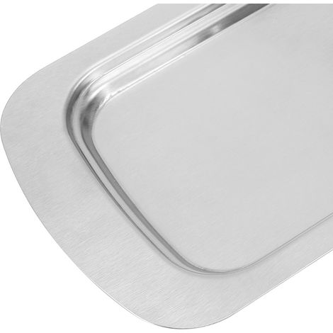 Plat à Beurre en Acier Inoxydable avec Couvercle et Poignée - Récipient pour Fromage et Pain - Accessoire de Cuisine (1/5)