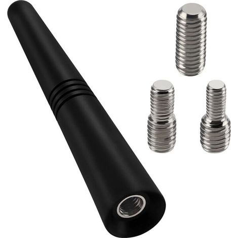 9.2cm Mini Short Car Antenna, FM/AM Car Antenna Rod, Universal Mini Car Antenna, with 3 M4/M5/M6 Screws, for FM/AM Radio Reception (1/4)