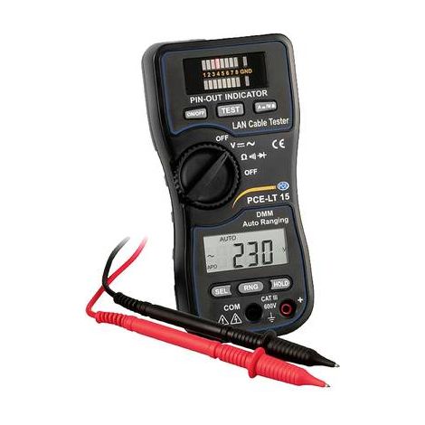 Herramienta de medición electrónica pce-instruments pce-lt 15 tester LAN multímetro
