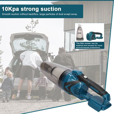 Akku-Autostaubsauger mit Bürste, 10 kPa, hohe Saugleistung, für Zuhause und Auto. Tragbarer 2-in-1-Staubsauger.