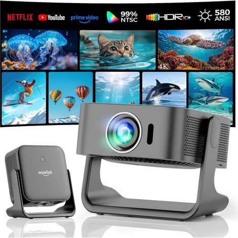 4K Videoprojectur avec WiFi 6 et Bluetooth 5.4, Smart TV OS,HDR10+,3D Sound (1/5)