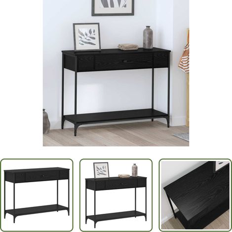 Holzoptik -  Konsolentisch Sonstiges Schwarz Eichen-Optik 100 x 34.5 x 75 cm (1/5)