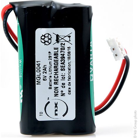 NX - Batterie lithium 2x AA CR 2S1P ST1 6V 2Ah JST (1/3)