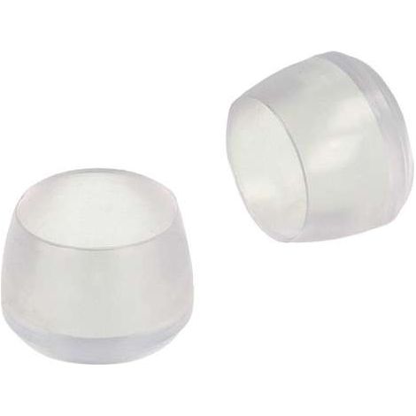 Puntali tondi PVC trasparente 25 mm. - 4 pz.