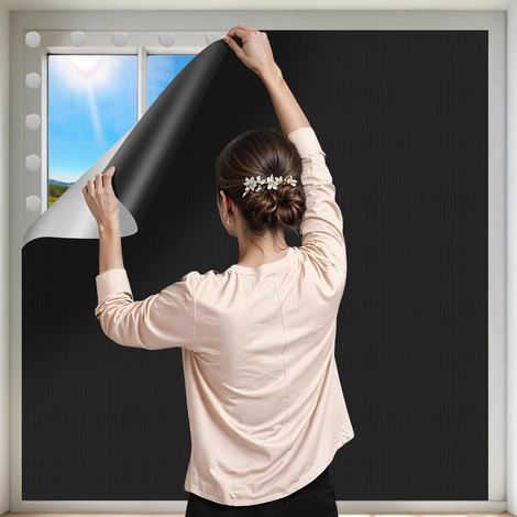 Rideau occultant autocollant isolation thermique 145x100cm sans perçage (1/5)