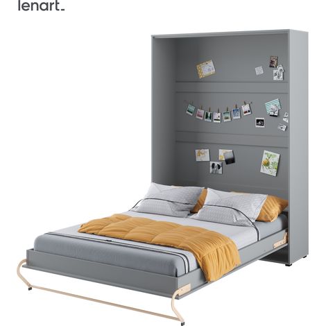 Lenart Schrankbett Wandbett Concept Pro CP01 140x200 vertikal mattes grau (1/5)