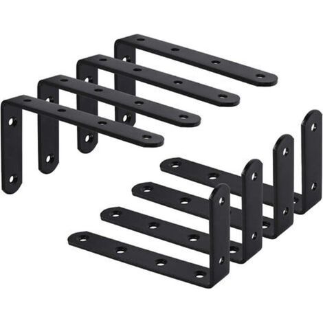 L-shaped wall brackets for shelves, set of 8, ideal for decorating shelves in kitchens, bedrooms, and dressing rooms. Dim-AquaForge (1/5)