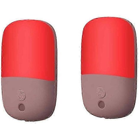Lot de 2 veilleuses rouges 670 nm pour un sommeil paisible, avec capteur crépusculaire, à brancher sur une prise murale européenne. (1/5)