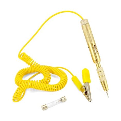 Tester per circuiti auto 6V 12V 24V, tester per relè auto, tester elettrico per auto con spia luminosa per test di bassa tensione, giallo (1/5)