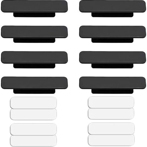 poignées adhésives pour meubles, tiroirs, cuisine, portes, fenêtres, tiroirs, placards, réfrigérateurs, abattants de toilettes, noires (1/5)