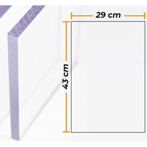 Piatto in policarbonato trasparente 4mm - 29x43cm. (1/3)