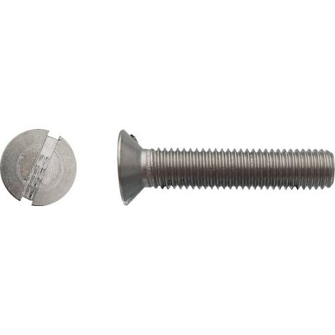 50 Vis Métaux Tête Fraisée Fendue 12 x 30 mm - DIN 963 - Inox A4 - D-Work