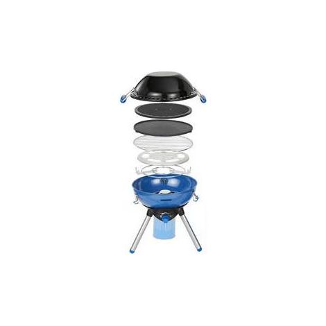 Campingaz 2000030685 Party Grill 400 CV Barbecue e Fornello Portatile 2000W accensione Piezo griglia piastra reversibile colore Nero Blu (1/4)