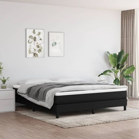 Boxspringbettgestell Schwarz 160x200 cm Stoff