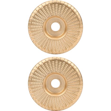 Lot de 2 disques à meuler à bord plat doré pour meuleuse d'angle, ponçage, sculpture et modelage, 100 mm (1/5)