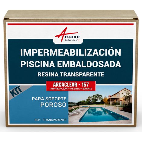 Resina impermeabilizante transparente para piscinas, Kit con membrana líquida - ARCACLEAR (1/5)
