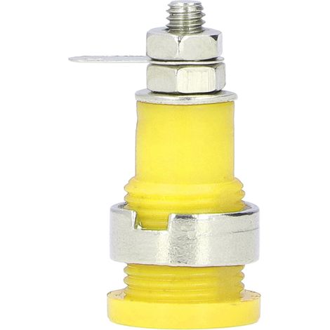 50 Stück Bananenstecker 4 mm, hohe Leistung, langlebiges Material, vielseitig einsetzbares Zubehör für elektrische Prüfungen, gelb (1/5)