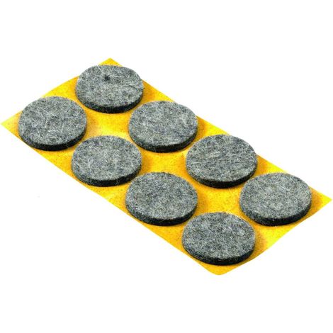 Hettich Parkettgleiter grau Ø 25 x 3.0 mm - 18 Stück Filzgleiter
