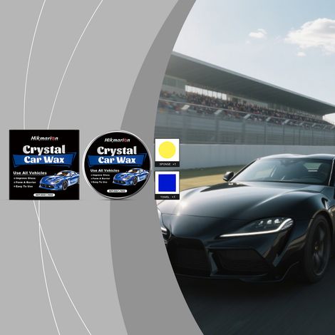 Car care wax set for daily maintenance, enhancing shine and brightening car paint -- 50g + sponge1 + towel1 -- BIEMMEDUE (1/5)