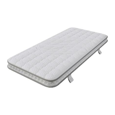 Matelas, soutien à ressorts ensachés, mousse froide respirante, Blanc - Polyester 90x200 (1/2)
