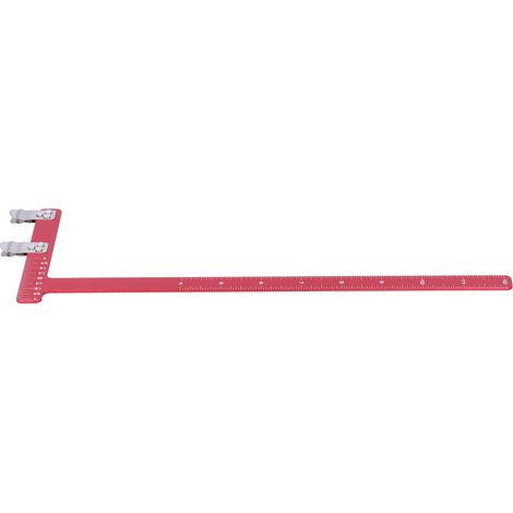 Bogenschieß-Lineal aus Aluminiumlegierung, L-förmig, Messwerkzeug für Recurve- und Compoundbögen, Rot (1/5)