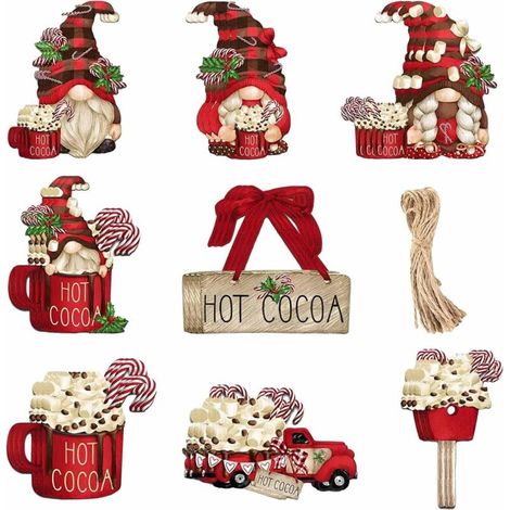 Weihnachtsschmuck aus Holz – 24-teilig für den Weihnachtsbaum