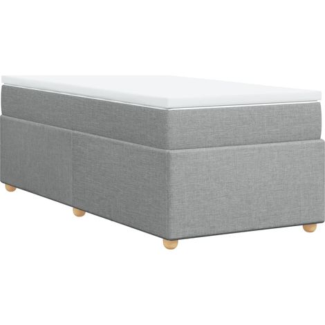 Maison Exclusive - Giroletto a Molle con Materasso Grigio Chiaro 80x200 cm Tessuto