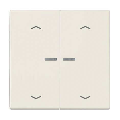 Jung Tecla para pulsador KNX, F10, con símbolos de flecha, con guía de luz, Duroplast, Serie LS, blanco LS 102 KO5P