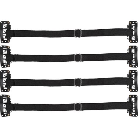 4PCS Bande de Lifting Visage avec Pince à Cheveux, Ceinture Élastique Ajustable pour Raffermir la Peau, Bande Anti-Rides Yeux Noire (1/5)