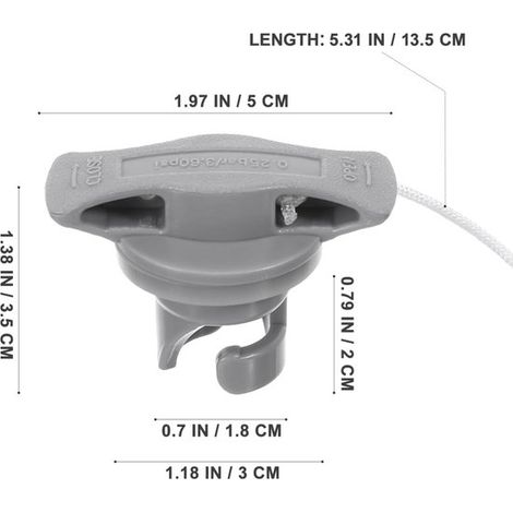 Set di 2 tappi a spirale per valvole gonfiabili – Tappi a vite per ugelli – Tappi di ricambio a prova di perdite per gommoni, kayak, piscine, barche, zattere