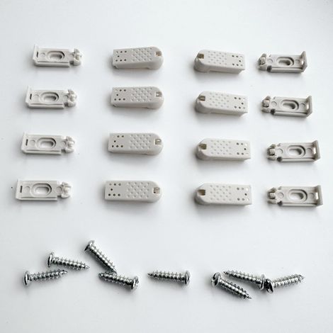8Kit 16 pièces Plissee Ersatzteile ensemble Klemmträger accessoire, Spannschuhe pour verspannte Plissees (1/5)