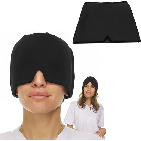 Maschera di raffreddamento per l'emicrania - Impacco freddo/caldo in gel per fronte e occhi (1/5)