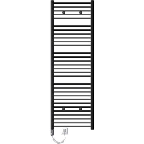 ECD Germany Radiatore da Bagno Elettrico Antracite con Resistenza 900W - 600 x 1800 mm - Radiatore Termoarredo con Attacco Laterale Radiatore Asciugasalviette Portasciugamani Elettrico