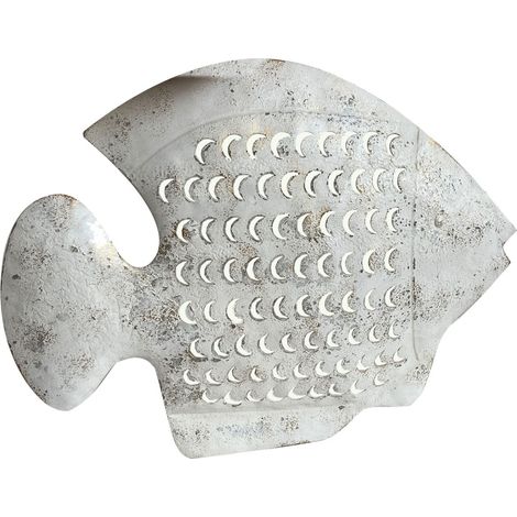 Piccolo ornamento da parete a forma di pesce in stile marinaio e nautico per la decorazione della casa