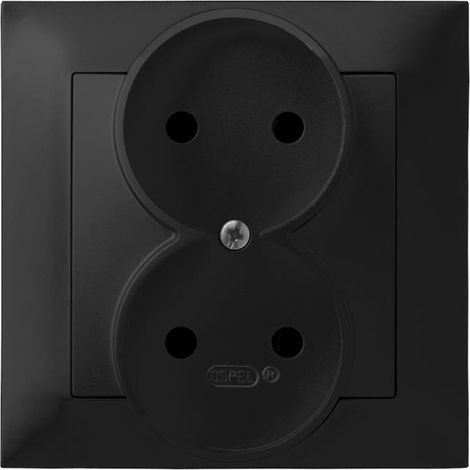 Presa elettrica Ospel gp-2y/33 doppia incassabile 16A 250V