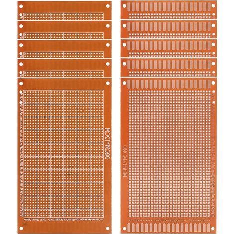10 pezzi di schede prototipo PCB universali 915 cm, scheda prototipo monofacciale, scheda prototipo PCB universale in bachelite per progetti di saldatura ed elettronica fai-da-te
