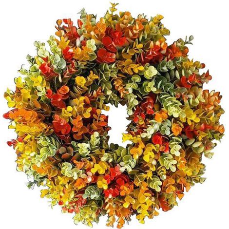 Guirlande Automnale - Guirlande D'accueil Rustique En Plastique - Décoration Murale Pour Porte D'entrée Jardin Intérieur Extérieur - 35 cm - 1 Pièce (1/5)