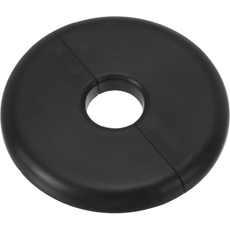 Plaque d'Écussons Auto-Adhésive Ronde en ABS 0.65"/16.5mm, Couverture Murale pour Tuyau d'Eau, Cache Mitigeur Douche Boucles Rosace Robinet Chauffage Plomberie Mural, Noir (1/5)