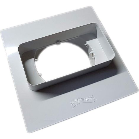 First da 125 a 150x70mm placca per passaggio a muro per tubi aerazione cappa (1/3)