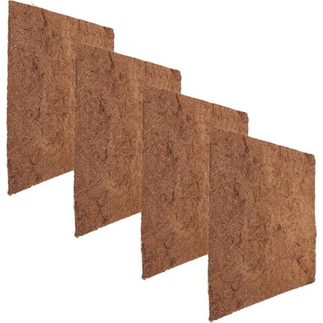 Lot de 4 Tapis de Nidification Multifonctionnels en Fibre Naturelle 40x40 Cm pour Terrarium Reptiles et Poulailler, Coussins Naturels pour Nid D'intérieur, Adapté Lézards (1/5)