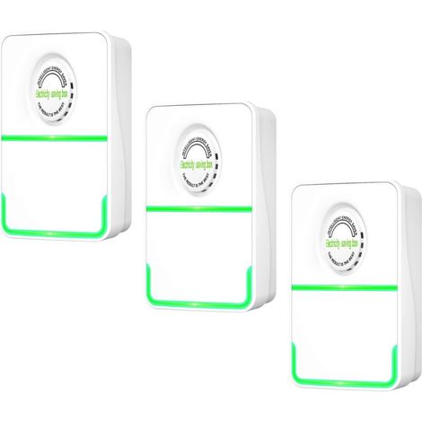 Energiesparende Haushaltssteckdose, 3 Stück, Energiespargerät, intelligente Energiesparbox, 90 bis 250 V (EU-Stecker) (1/4)