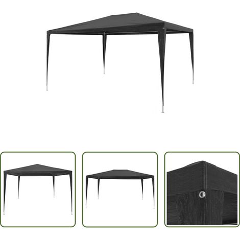 Gartenpavillon - Partyzelt 3x4 m PE Anthrazit (1/5)
